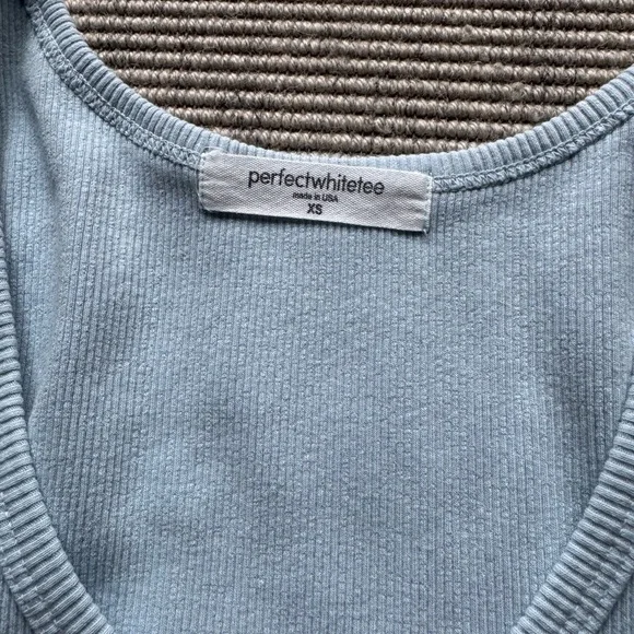 Perfectwhitetee Blondie tank top. Light blue. Size XS. - Picture 2 of 5